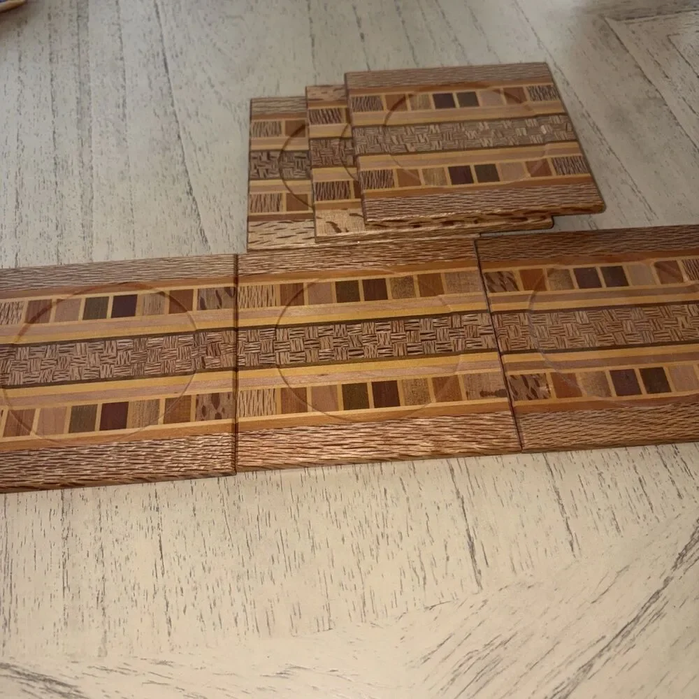 Sovereign Woodworks Coaster Set Of 6 Made In New Zealand 4”x 4”